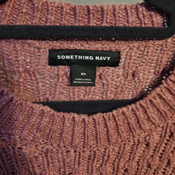 Something Navy Cable Sweater XS - Picture 5 of 7